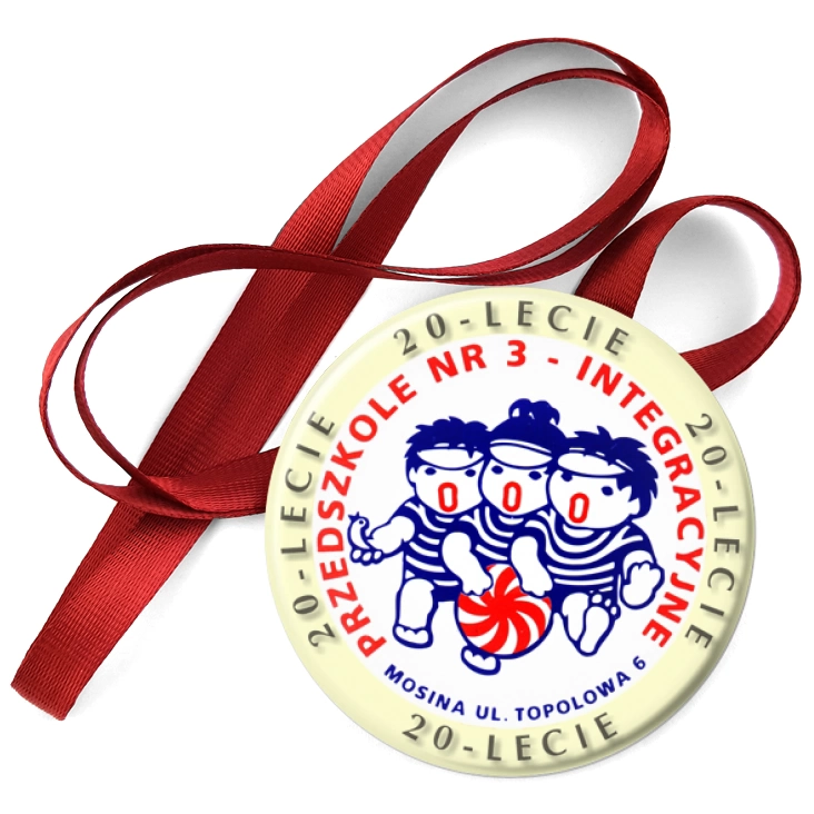 przypinka medal 20-lecie Przedszkola nr 3 - Integracyjnego