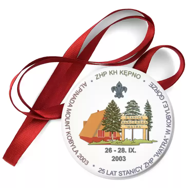 przypinka medal 25 lat ZHP WATRA w Kobylej Górze