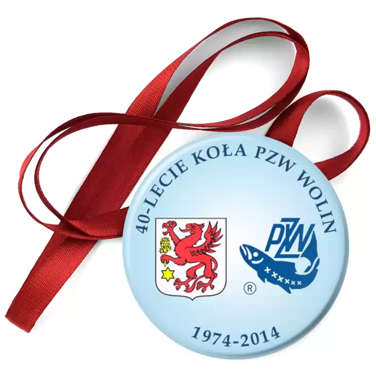 przypinka medal 40-lecie Koła PZW Wolin