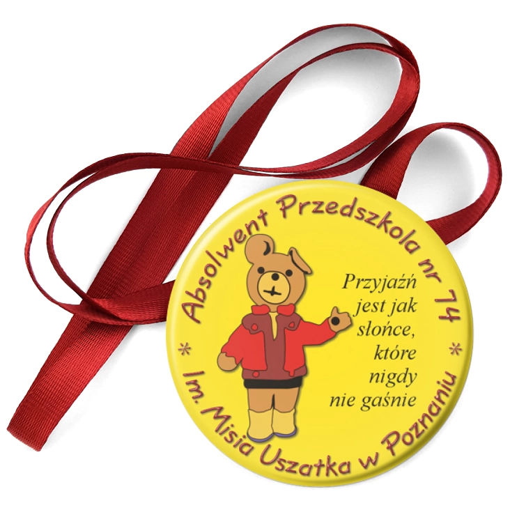 przypinka medal Absolwent przedszkola nr 74