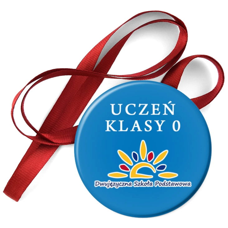 przypinka medal Dwujęzyczna Szkoła Podstawowa 0