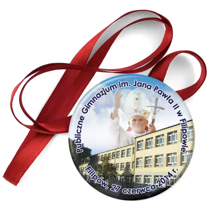 przypinka medal Gimnazjum im. Jana Pawła II w Filipowie