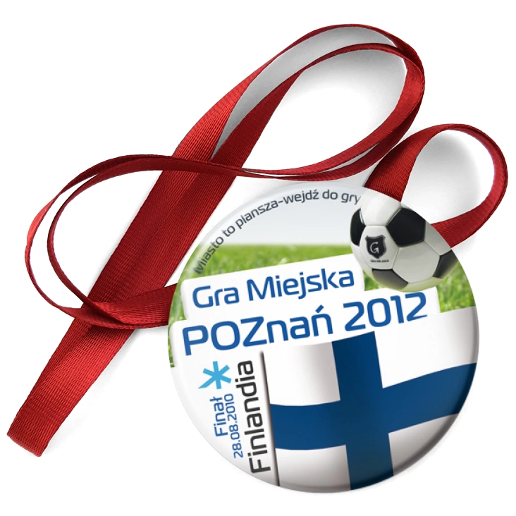 przypinka medal Gra Miejska - Poznań 2012 - Finlandia