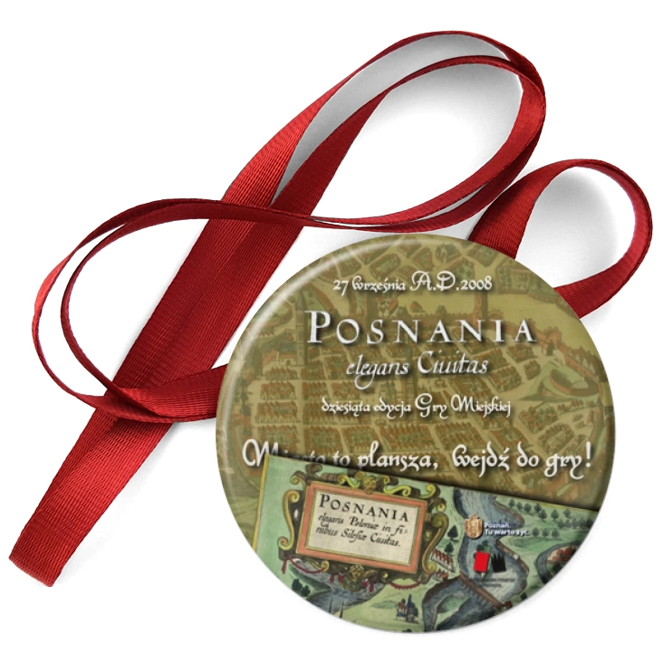 przypinka medal Gra Miejska Poznań
