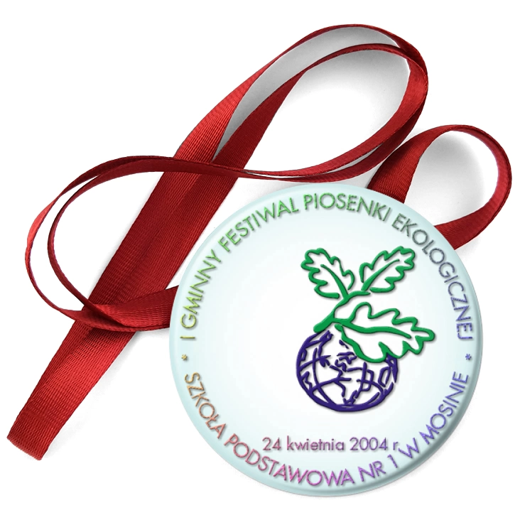 przypinka medal I Gminny Festiwal Piosenki Ekologicznej