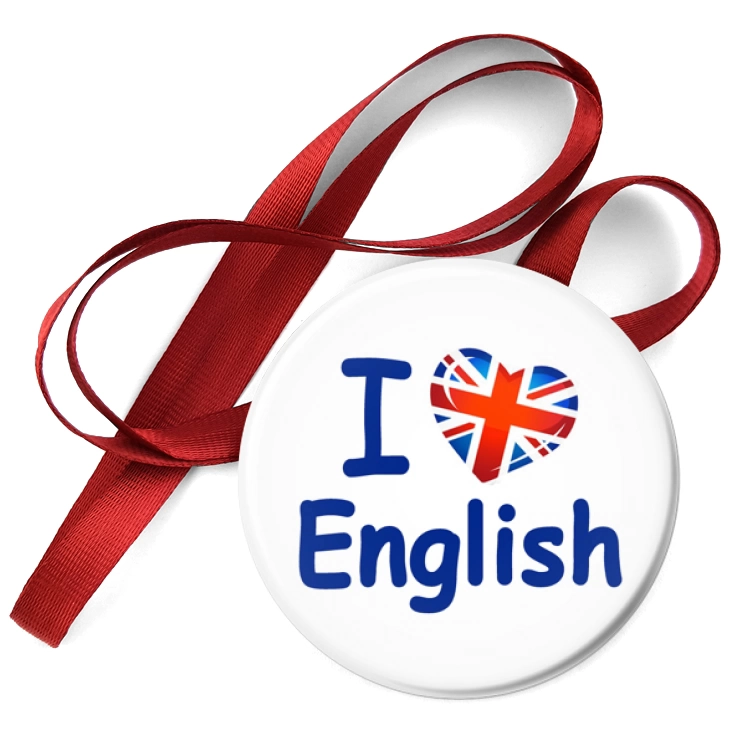 przypinka medal I Love English