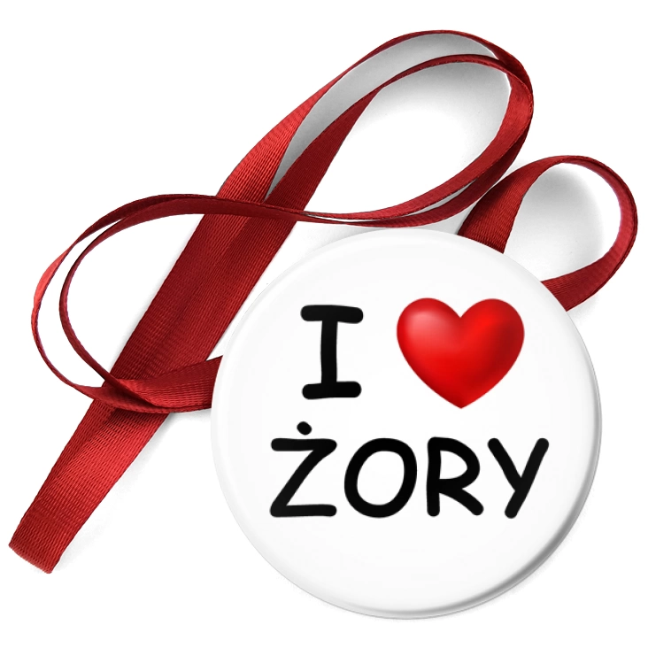 przypinka medal I love Żory