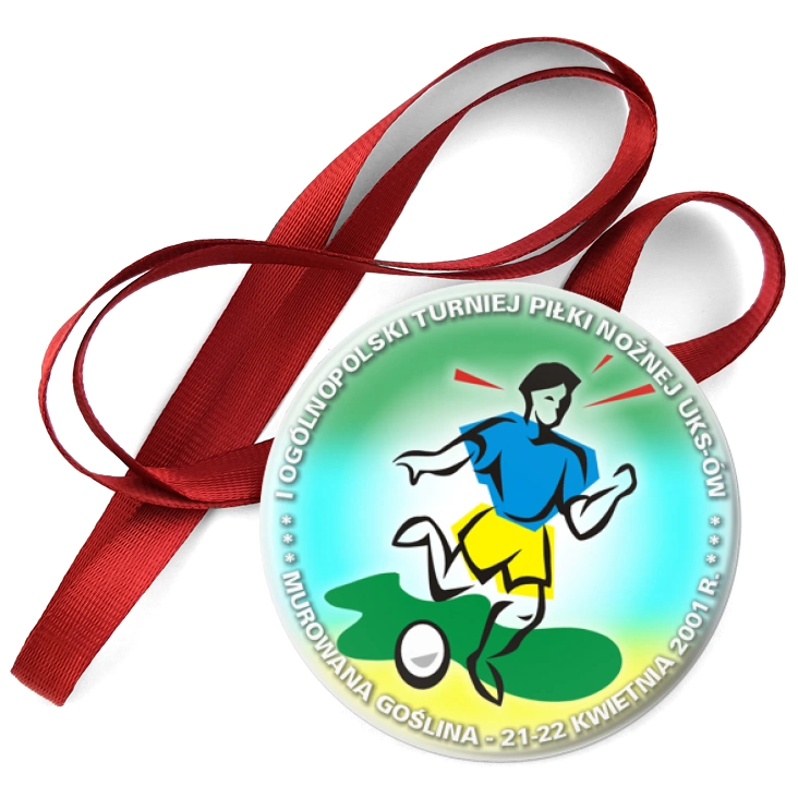 przypinka medal I Ogólnopolski Turniej Piłki Nożnej UKS-ów