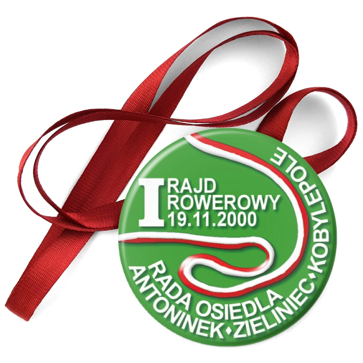 przypinka medal I Rajd Rowerowy