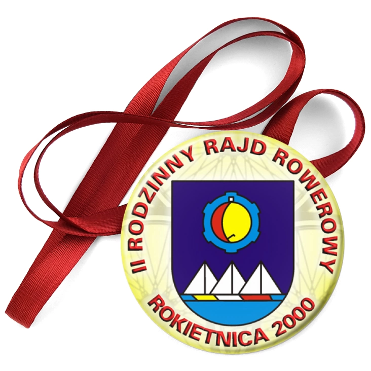 przypinka medal II Rodzinny Rajd Rowerowy - Rokietnica 2000