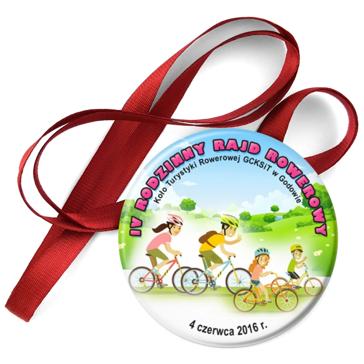 przypinka medal IV Rodzinny Rajd Rowerowy
