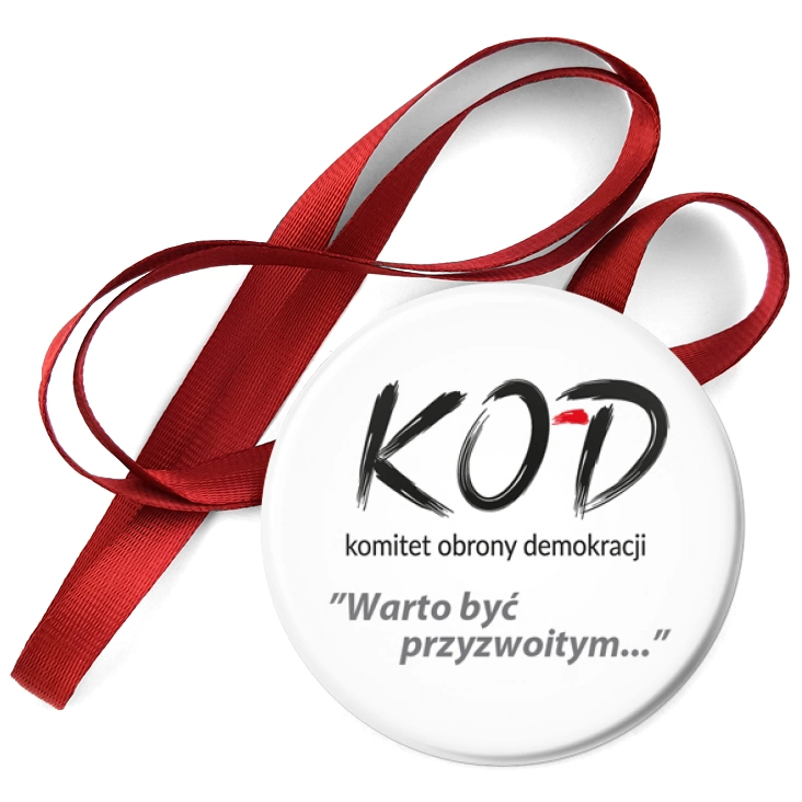 przypinka medal KOD - Warto być przyzwoitym