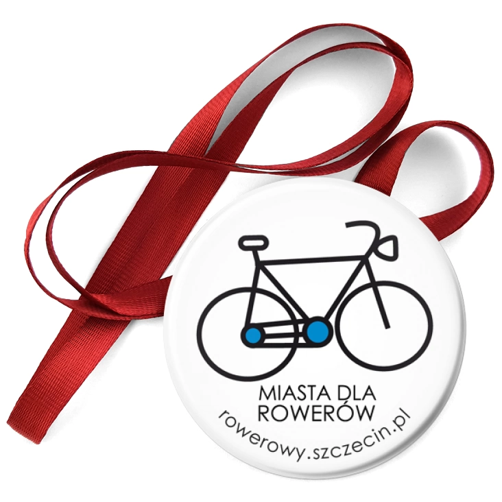 przypinka medal Miasta dla rowerów