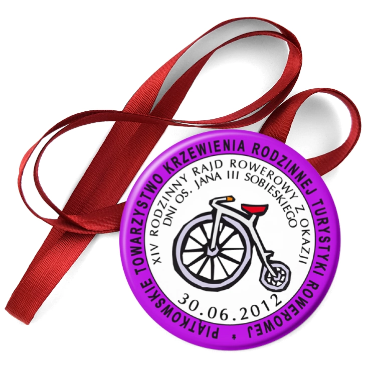 przypinka medal Piątkowo Rodzinny Rajd Rowerowy 2012