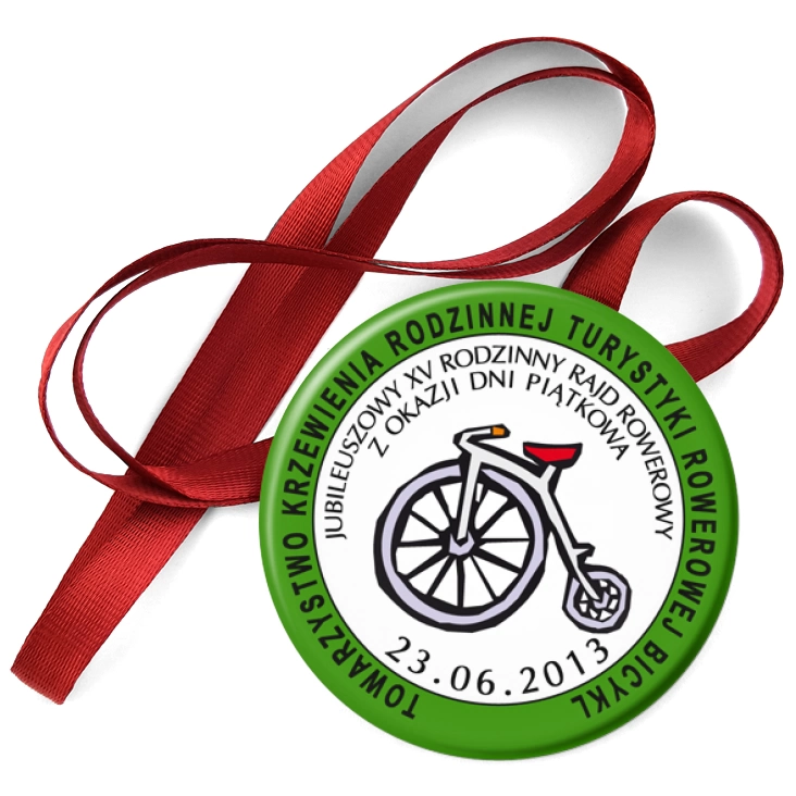 przypinka medal Piątkowo Rodzinny Rajd Rowerowy 2013
