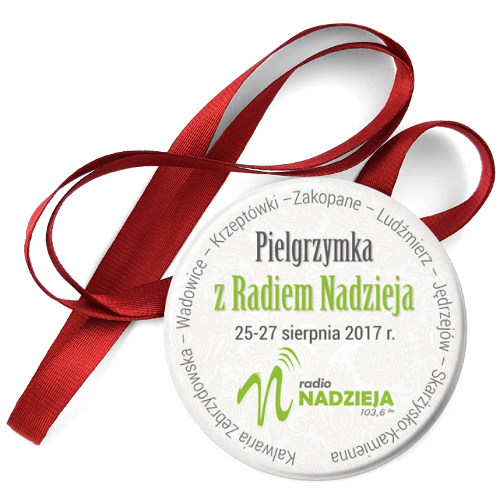 przypinka medal Pielgrzymka z Radiem Nadzieja