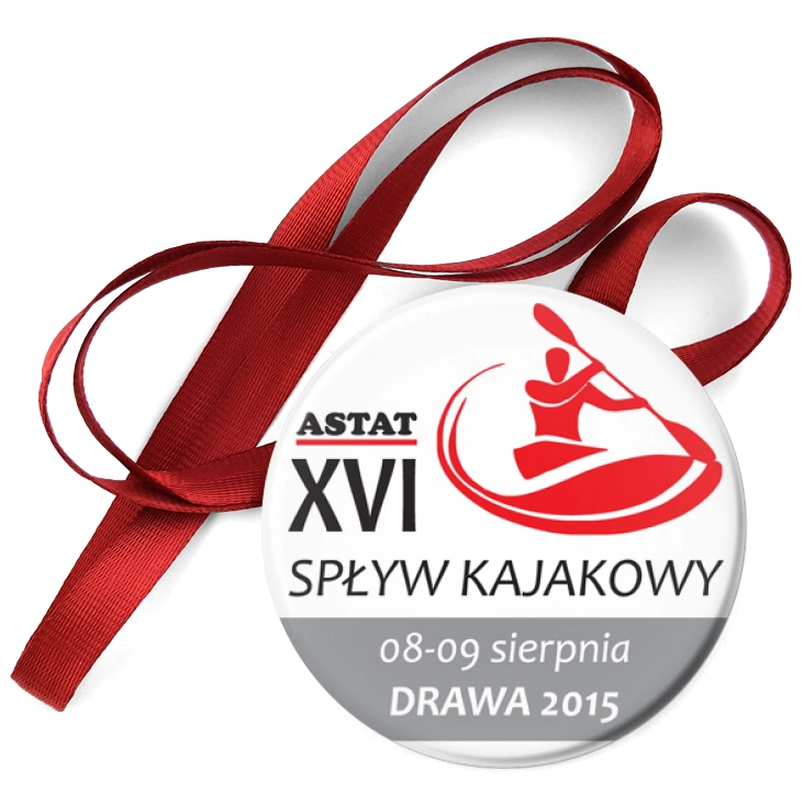 przypinka medal Spływ Kajakowy Drawa 2015