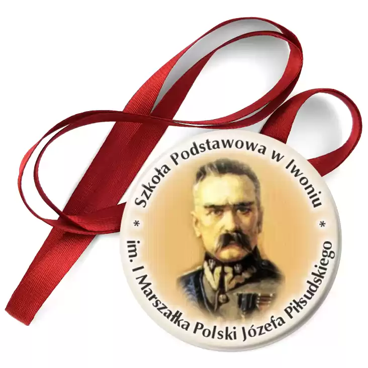 przypinka medal Szkoła Podstawowa im. Józefa Piłsudskiego w Iwoniu