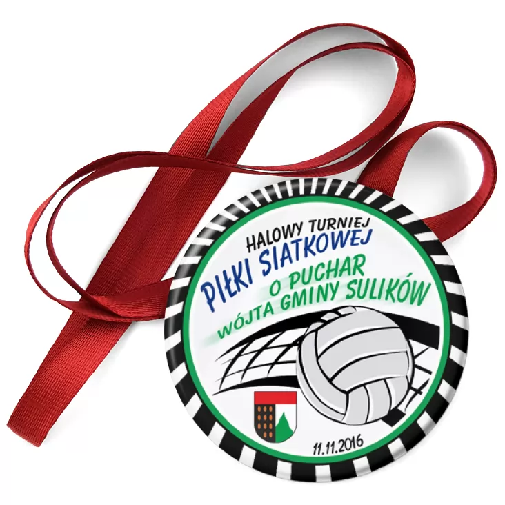 przypinka medal Turniej Piłki Siatkowej Sulików 2016