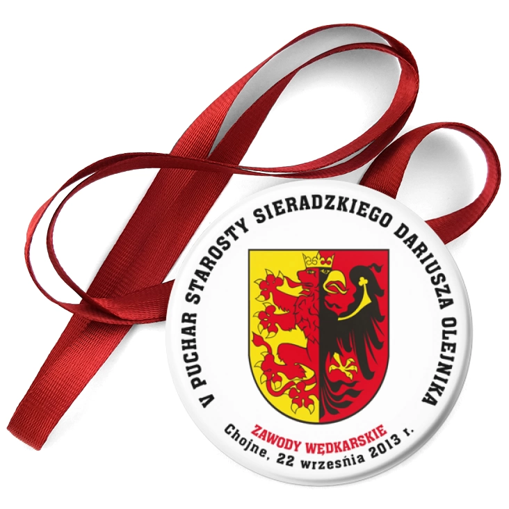 przypinka medal V Puchar Starosty Sieradzkiego