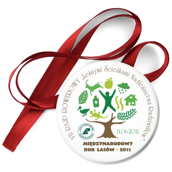przypinka medal VII Rajd Rowerowy Nadleśnictwa Radziwiłłów