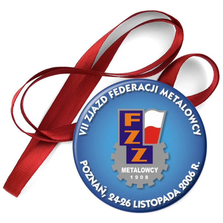 przypinka medal VII Zjazd Federacji Metalowych