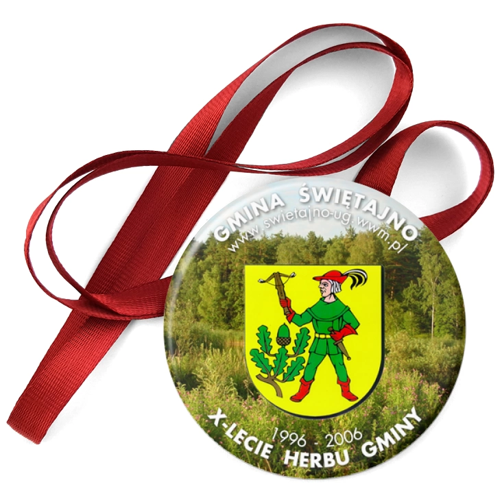 przypinka medal X-lecie Herbu Gminy Świętajno