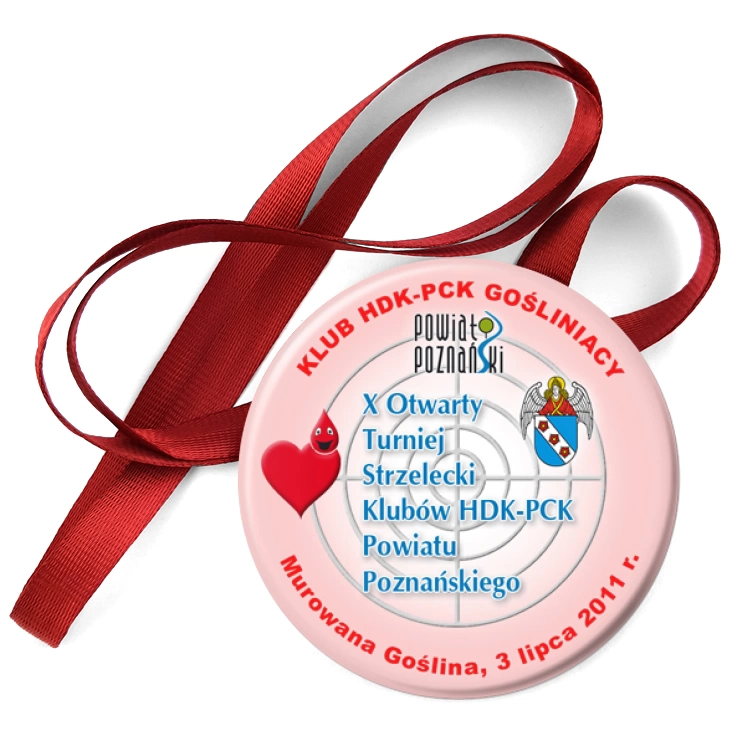 przypinka medal X Turniej Strzelecki HDK-PCK Powiatu Poznańskiego