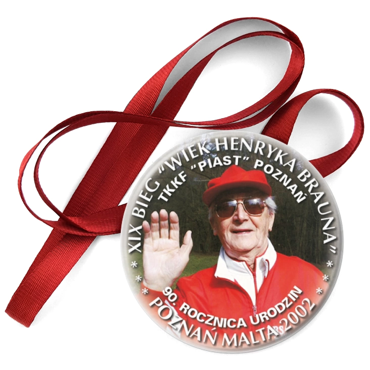 przypinka medal XIX Bieg Wiek Henryka Brauna