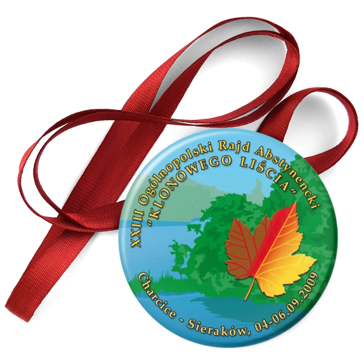 przypinka medal XXIII Ogólnopolski Jesienny Rajd Abstynencki Klonowego Liścia