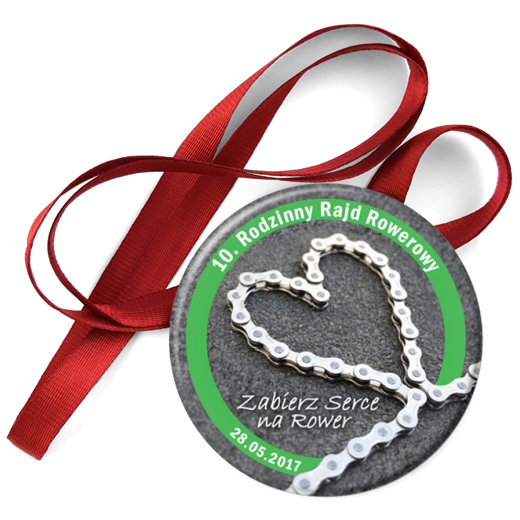 przypinka medal Zabierz Serce na Rower