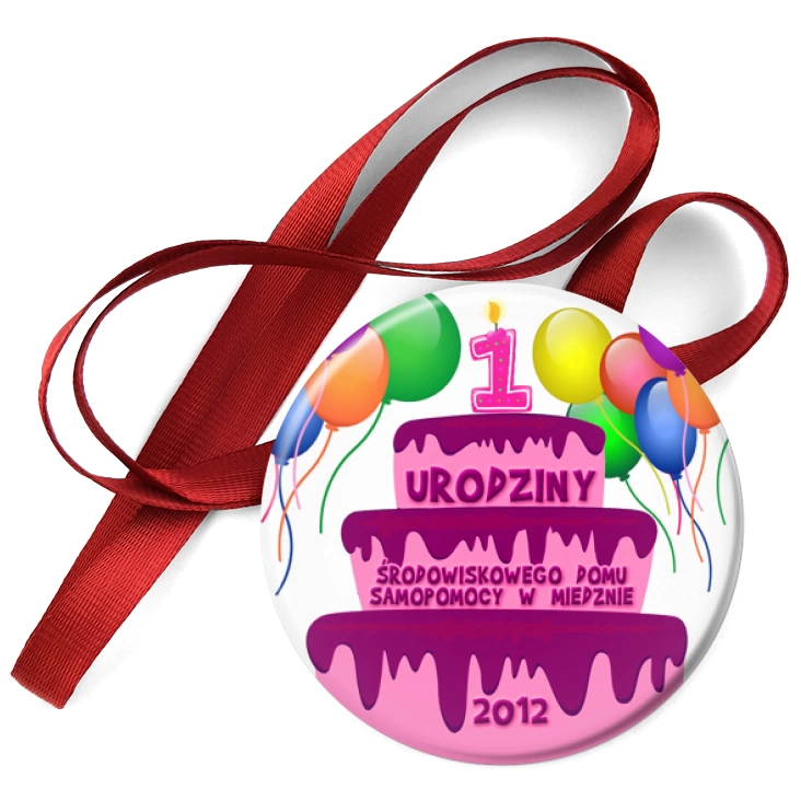 przypinka medal 1 urodziny ŚDS w Miedznie