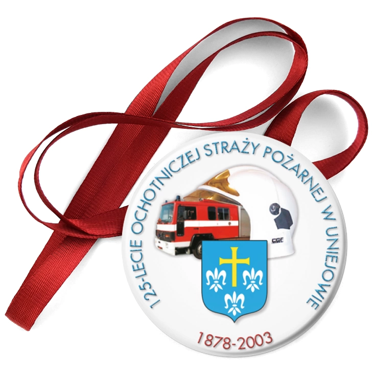 przypinka medal 125-lecie OSP w Uniejowie
