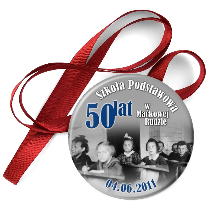 przypinka medal 50 lat SP w Maćkowej Rudzie