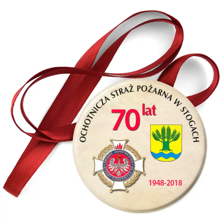 przypinka medal 70-lecie OSP