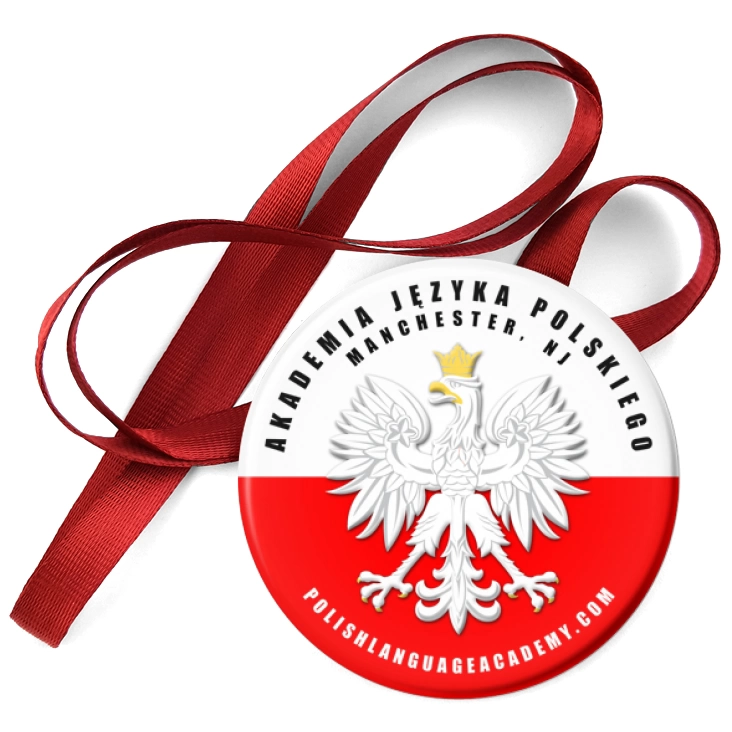 przypinka medal Akademia Języka Polskiego