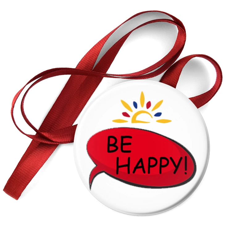przypinka medal Be happy!
