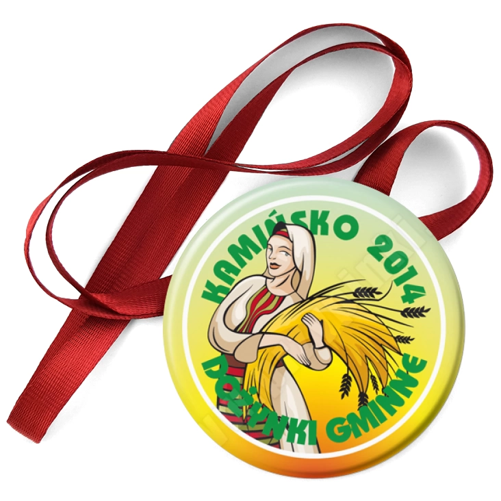 przypinka medal Dożynki Gminne - Kamińsko 2014