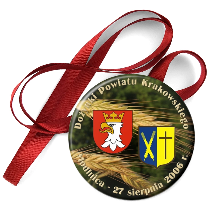 przypinka medal Dożynki Powiatu Krakowskiego
