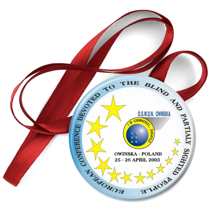 przypinka medal European Conference Devoted To The Blind And Partialy Sighted People