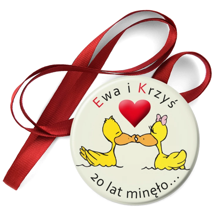 przypinka medal Ewa i Krzyś