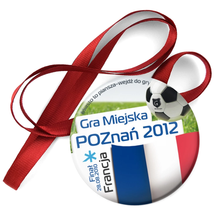 przypinka medal Gra Miejska - Poznań 2012 - Francja