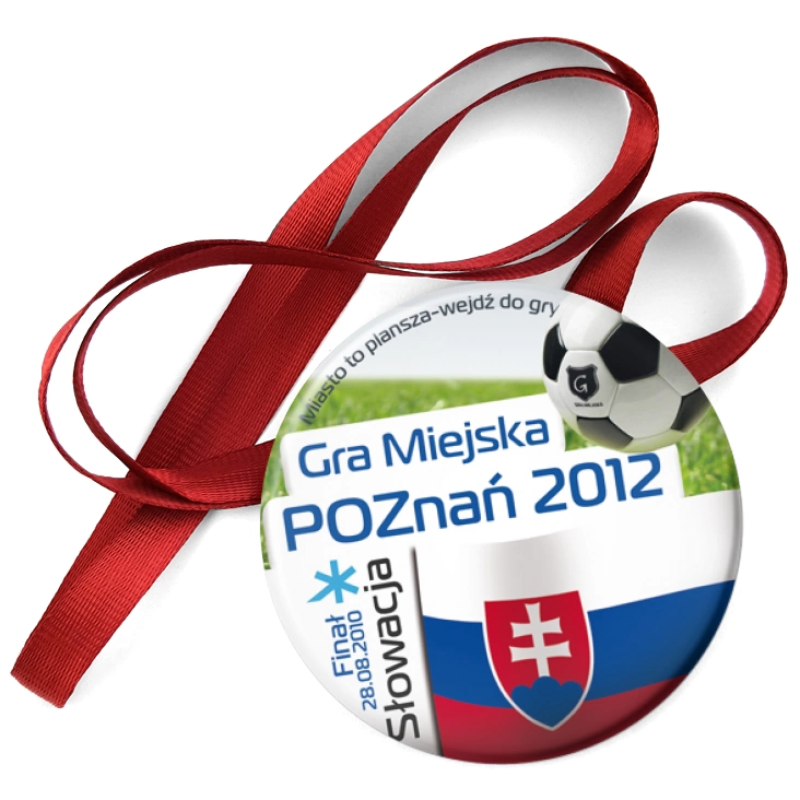 przypinka medal Gra Miejska - Poznań 2012 - Słowacja