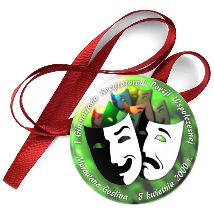 przypinka medal I Gimnazjada Recytatorów Poezji Współczesnej