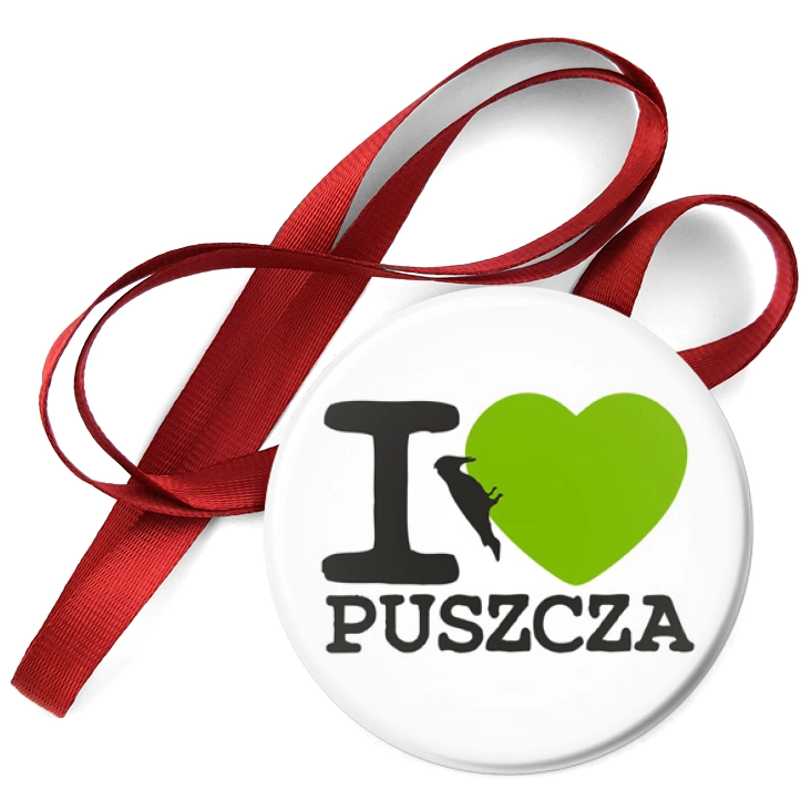 przypinka medal I love Puszcza