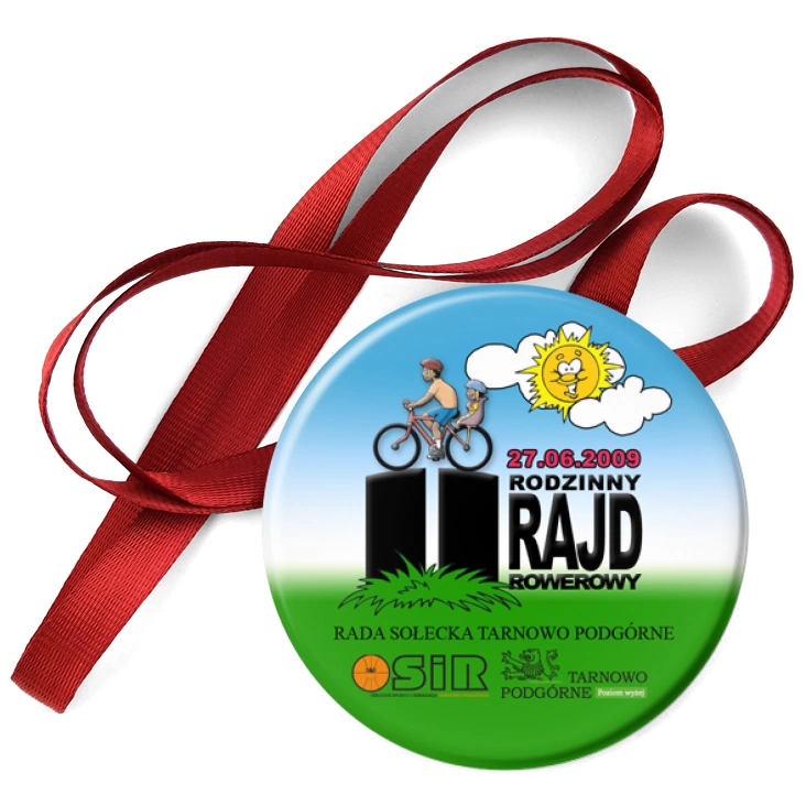 przypinka medal II Rajd Rodzinny Rowerowy