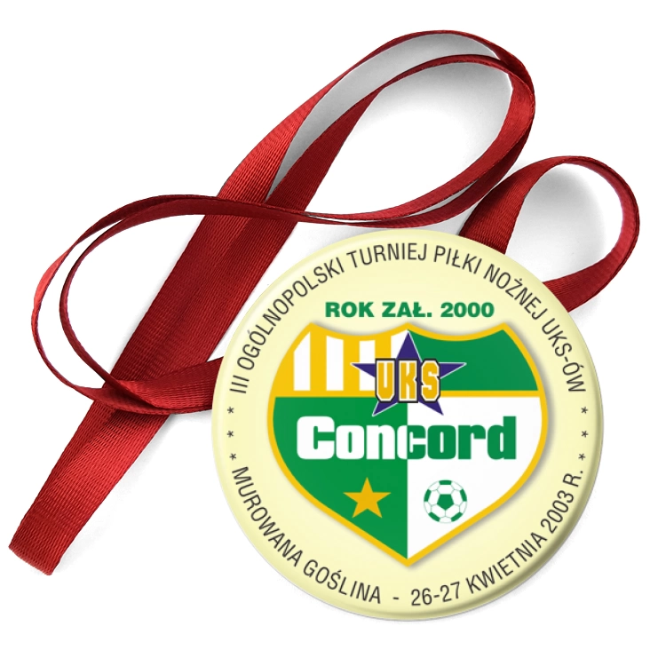 przypinka medal III Ogólnopolski Turniej Piłki Nożnej UKS-ów
