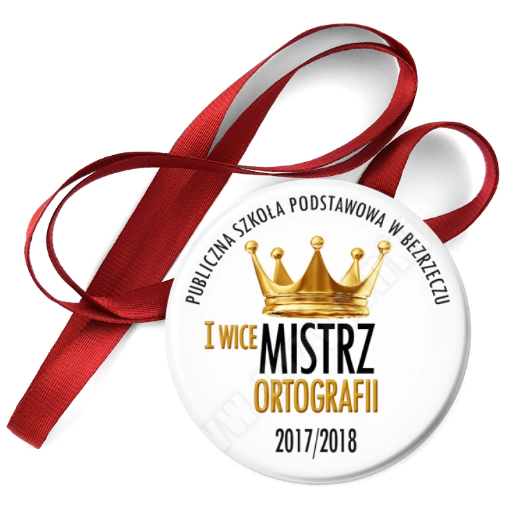 przypinka medal Mistrz Ortografii