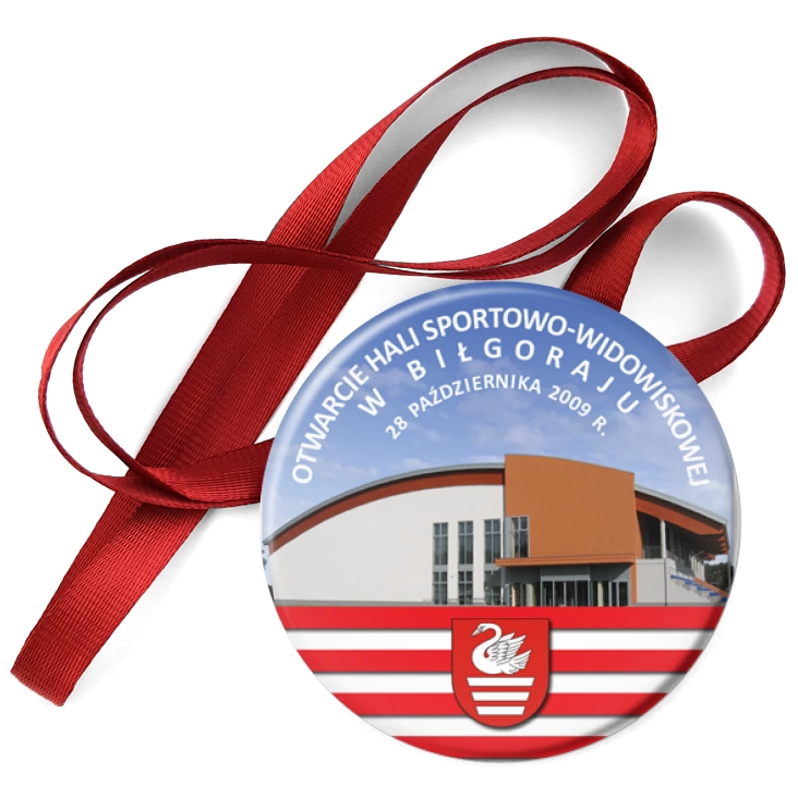 przypinka medal Otwarcie Hali Sportowo-widowiskowej w Biłgoraju