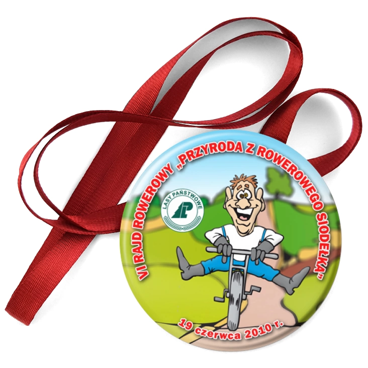przypinka medal Przyroda z rowerowego siodełka